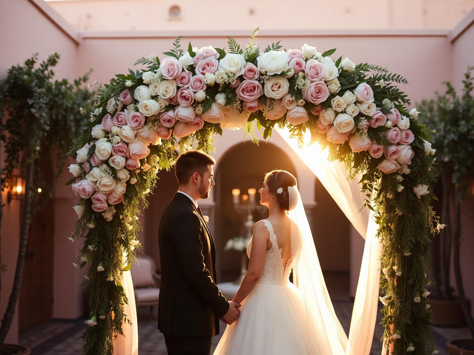 Arche florale de mariage
